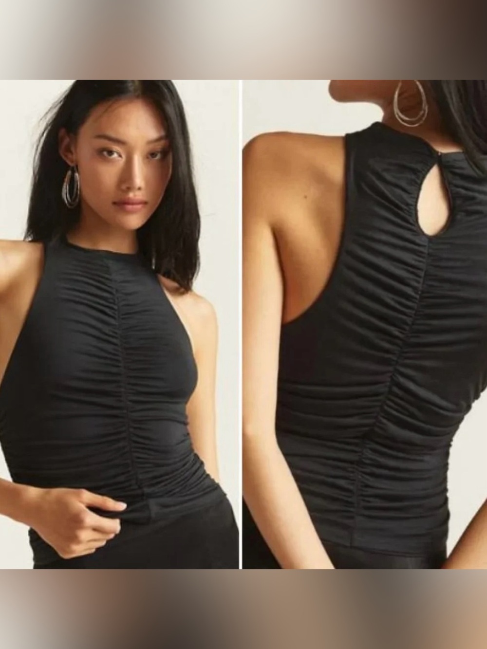NWT Anthropologie Pilcro Ruched Reversible Tank XS